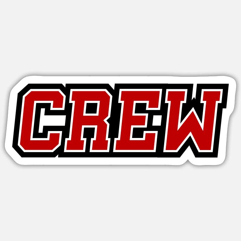 Crew - Sticker Größe S (10 x 10 cm) - Mattweiß