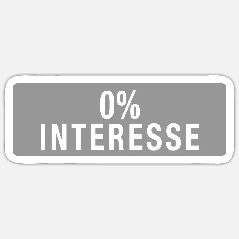 0% Interest Sticker size S (10 x 10 cm)
