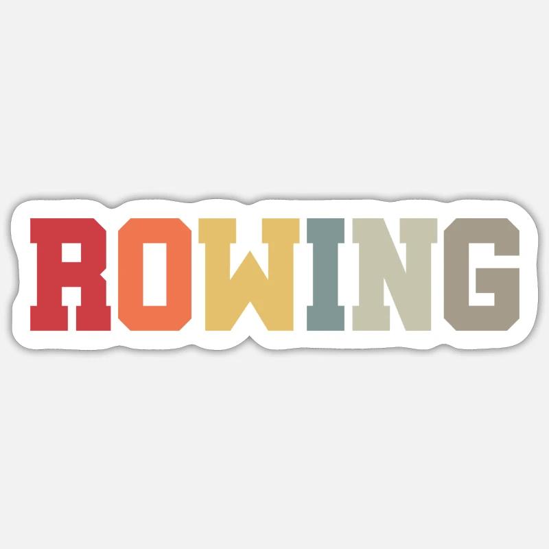 Rowing - Rower - Rower - Aviron - Sticker size S (10 x 10 cm) - white matte