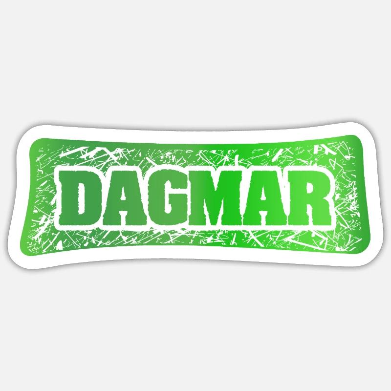 First name Dagmar - Sticker size S (10 x 10 cm) - white matte