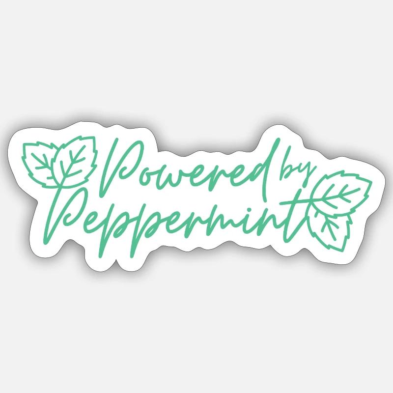 Powered by PepperMINT - Sticker Größe S (10 x 10 cm) - Mattweiß