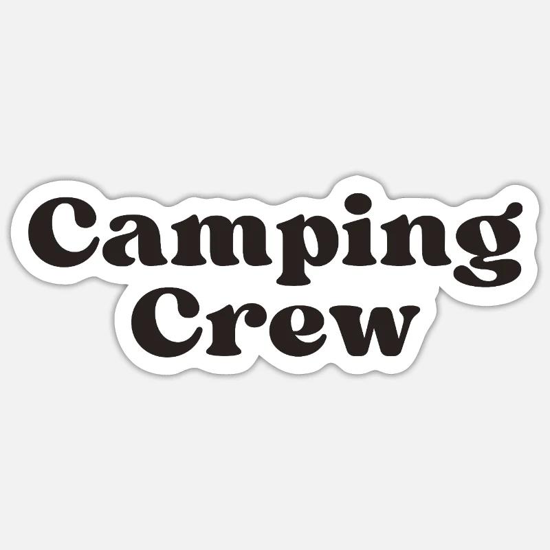Camping Crew - Sticker Größe S (10 x 10 cm) - Mattweiß