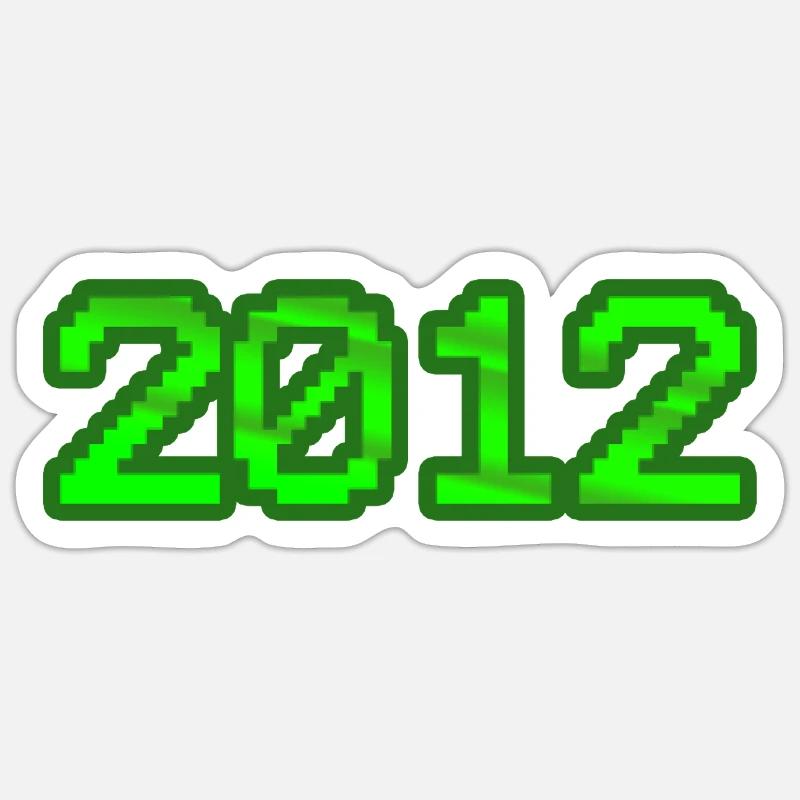2012 2012 - Sticker size S (10 x 10 cm) - white matte