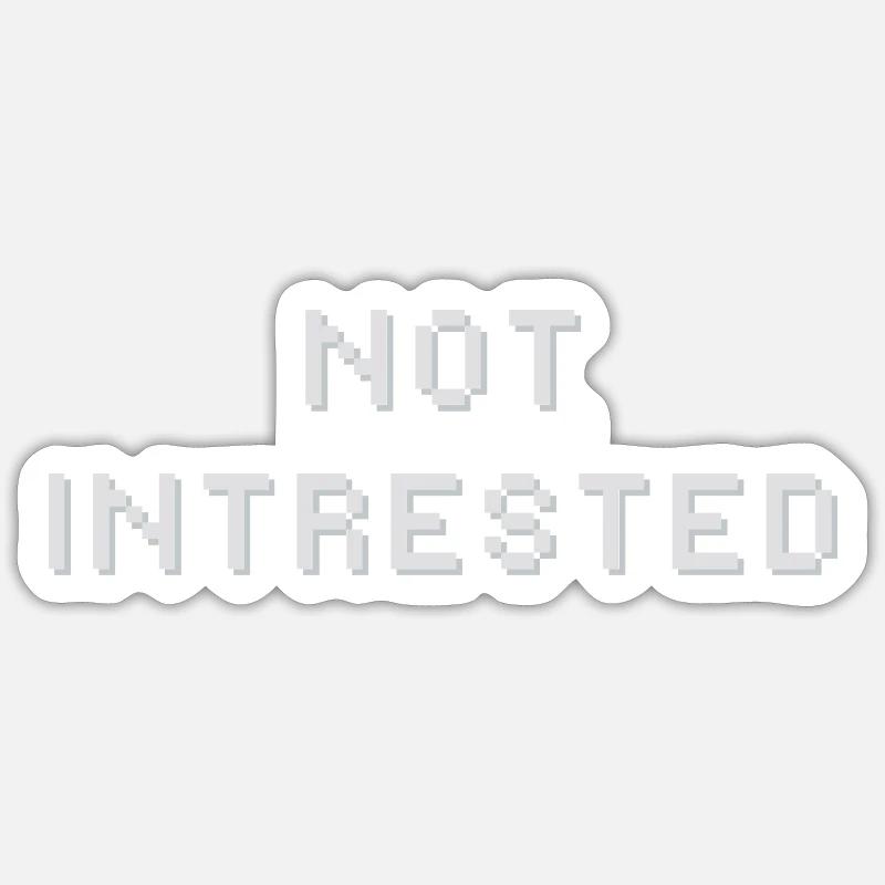 Impression non intéressée - Sticker taille S (10 x 10 cm) - blanc mat