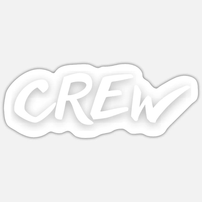 Crew - Sticker Größe S (10 x 10 cm) - Mattweiß