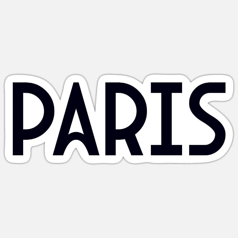 Paris - Sticker taille S (10 x 10 cm) - blanc mat