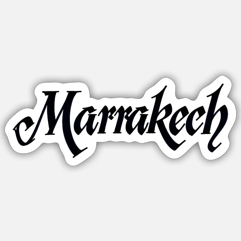 Marrakech Red City Wall Pattern - Sticker size S (10 x 10 cm) - white matte