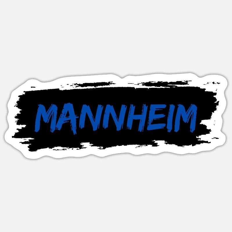 Mannheim - Sticker size S (10 x 10 cm) - white matte