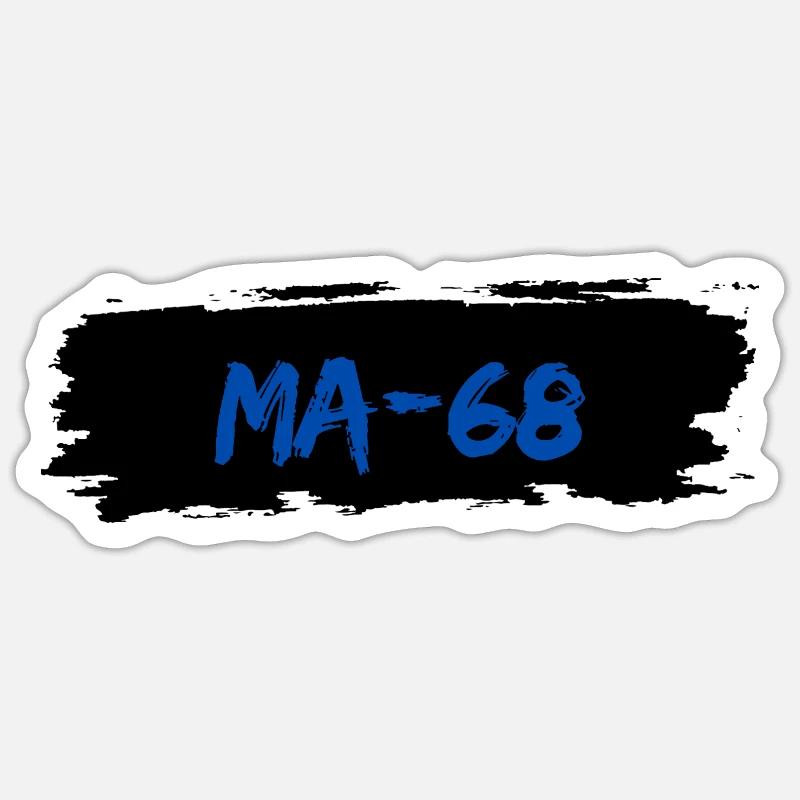 Mannheim 68 - Sticker size S (10 x 10 cm) - white matte