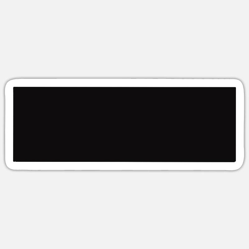 Rectangle abstrait en noir - Sticker taille S (10 x 10 cm) - blanc mat