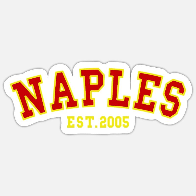 Naples Est.2005 - Sticker size S (10 x 10 cm) - white matte