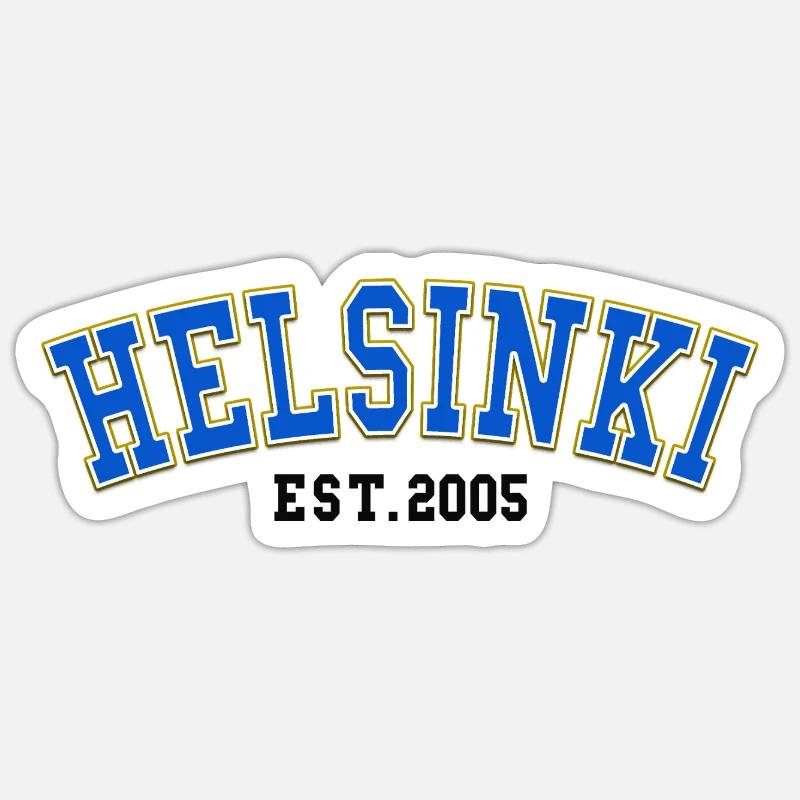 Helsinki est.2005 - Sticker taille S (10 x 10 cm) - blanc mat