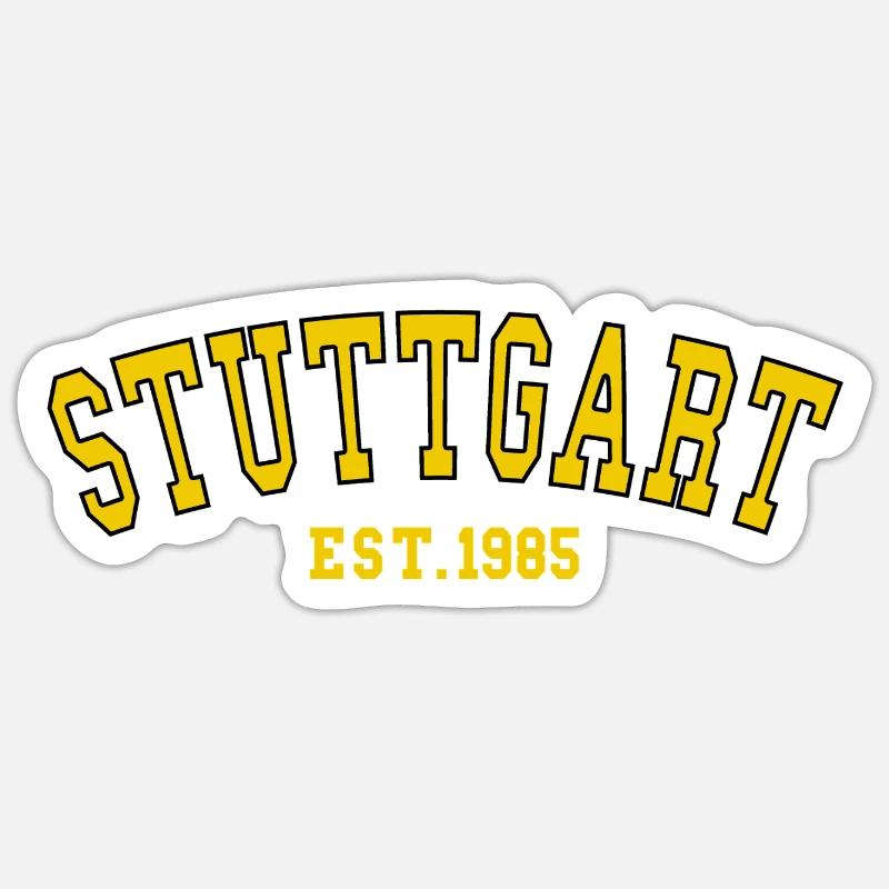 Stuttgart Est. 1985 - Sticker Größe S (10 x 10 cm) - Mattweiß