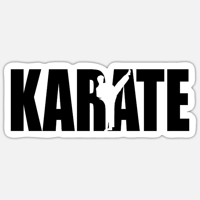 Conception classique du karaté – Force et discipline Sticker taille S (10 x 10 cm)