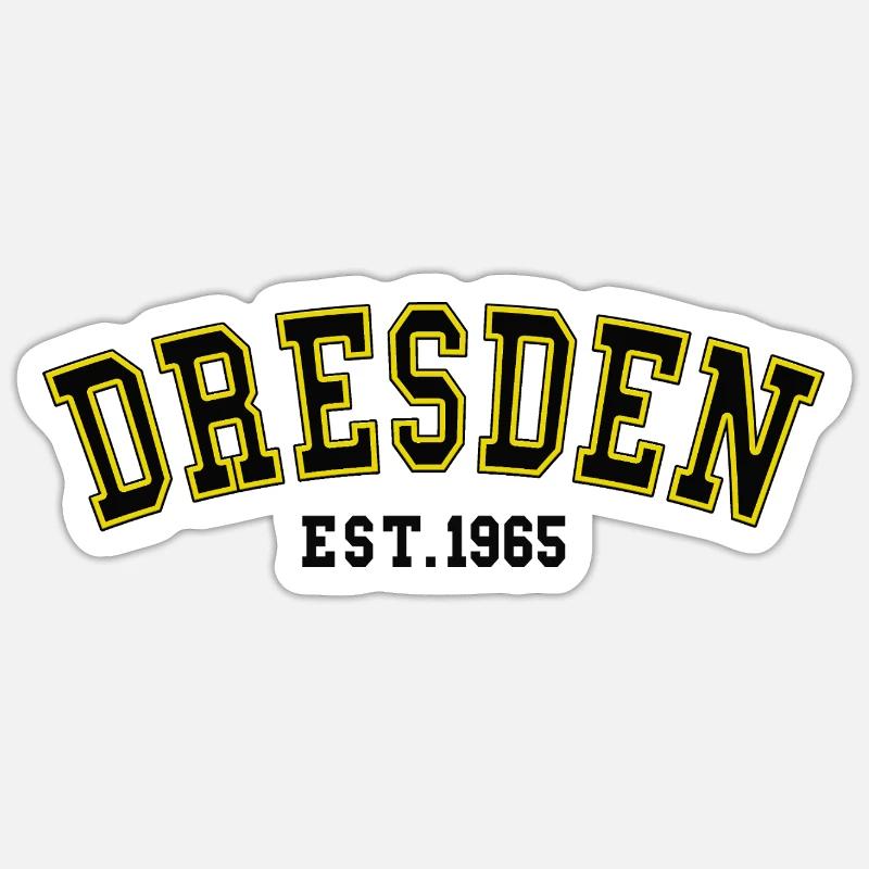 Dresden Est. 1965 - Sticker Größe S (10 x 10 cm) - Mattweiß