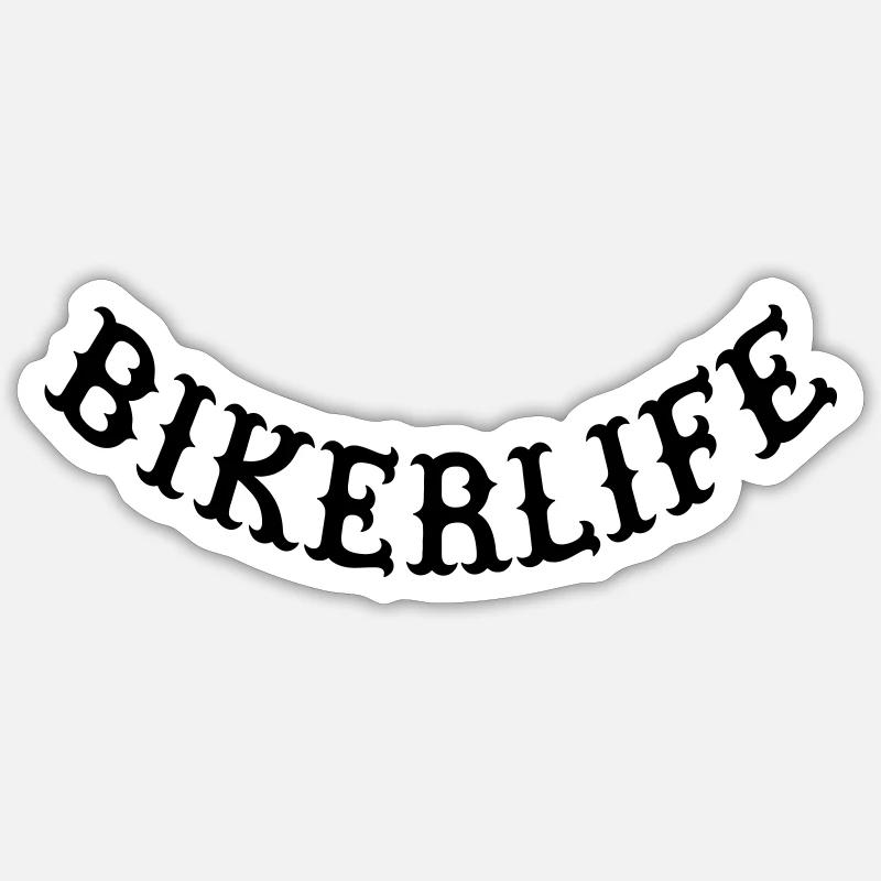 Biker Life - Sticker size S (10 x 10 cm) - white matte