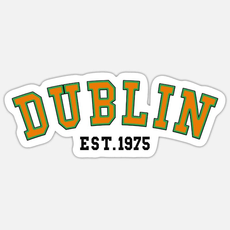 Cité de Dublin 1975 - Sticker taille S (10 x 10 cm) - blanc mat