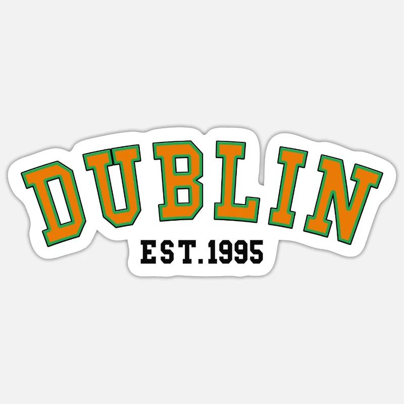 Dublin Est. 1995 - Sticker size S (10 x 10 cm) - white matte