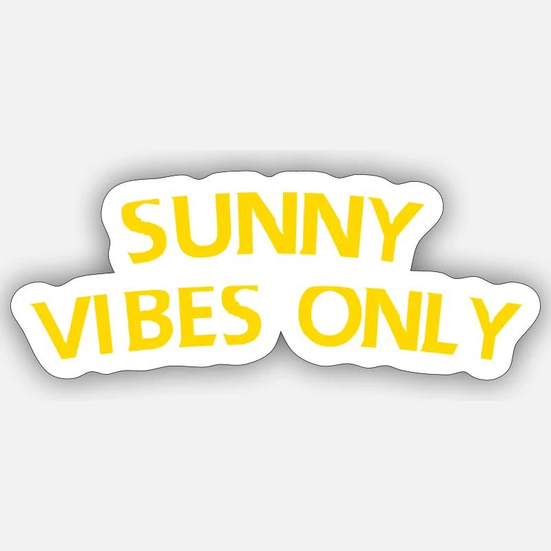 Only Sunny Vibes - Sticker size S (10 x 10 cm) - white matte