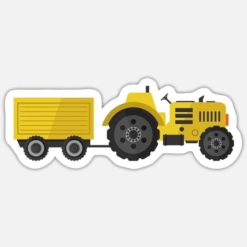 tractor - Sticker size S (10 x 10 cm) - white matte