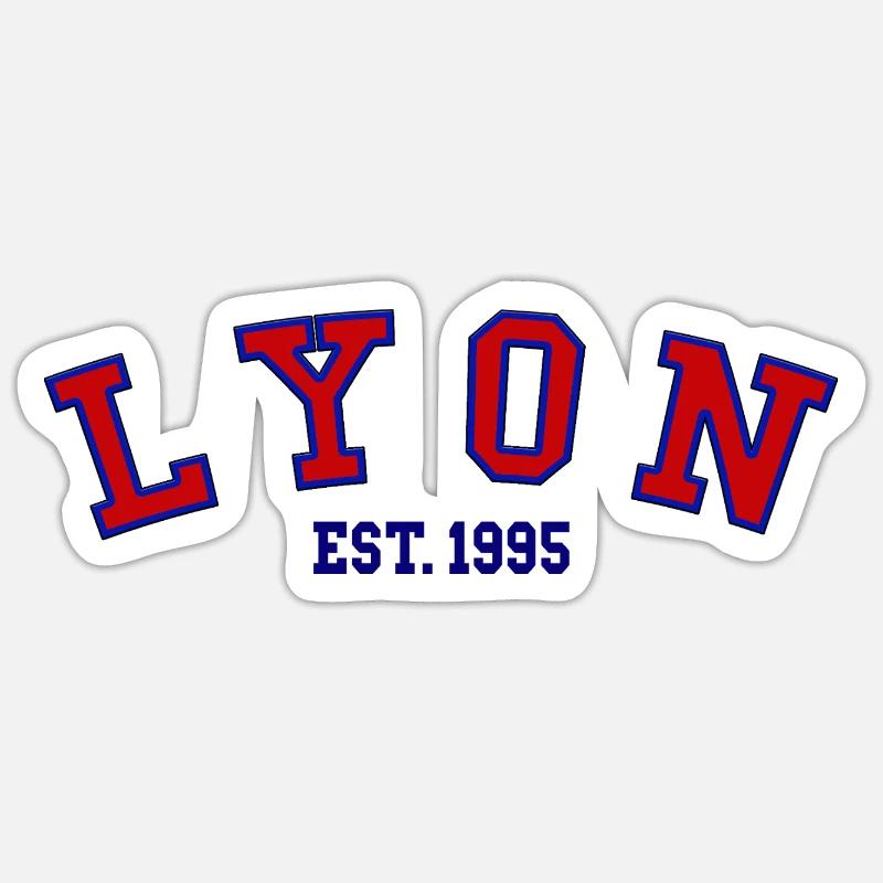 Lyon Est. 1995 - Sticker Größe S (10 x 10 cm) - Mattweiß