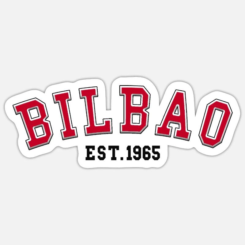 Bilbao Est. 1965 - Sticker taille S (10 x 10 cm) - blanc mat