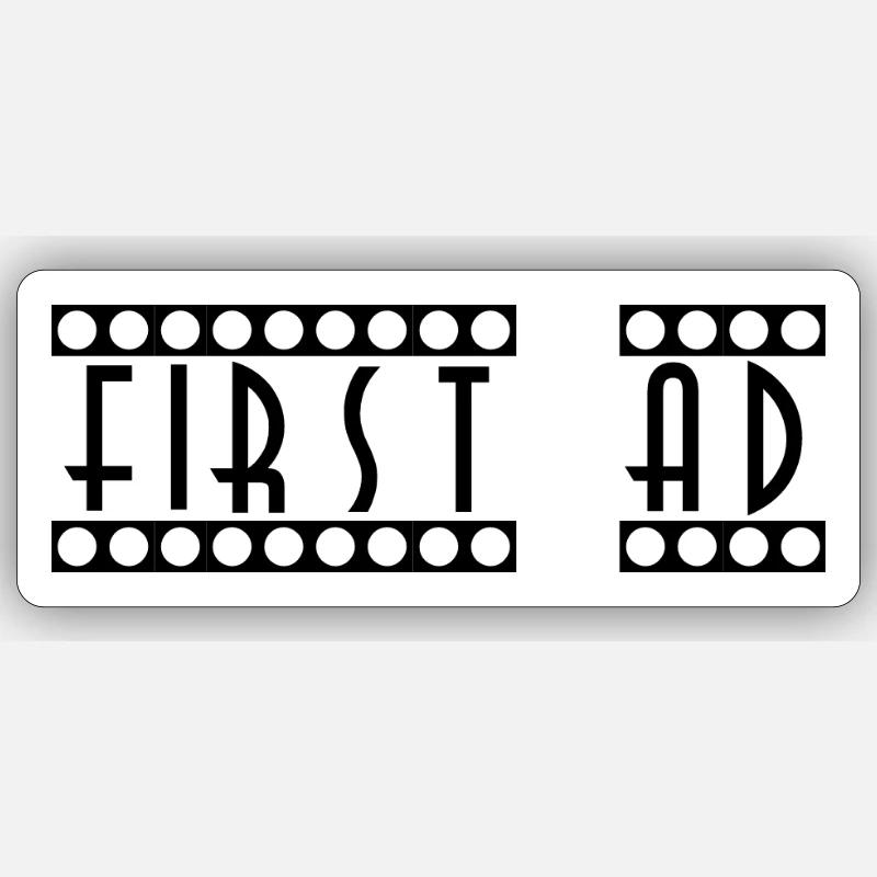 First_AD - Sticker size S (10 x 10 cm) - white matte