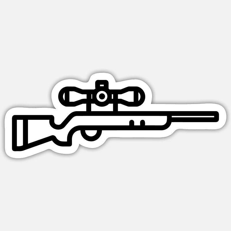 sniper - Sticker size S (10 x 10 cm) - white matte