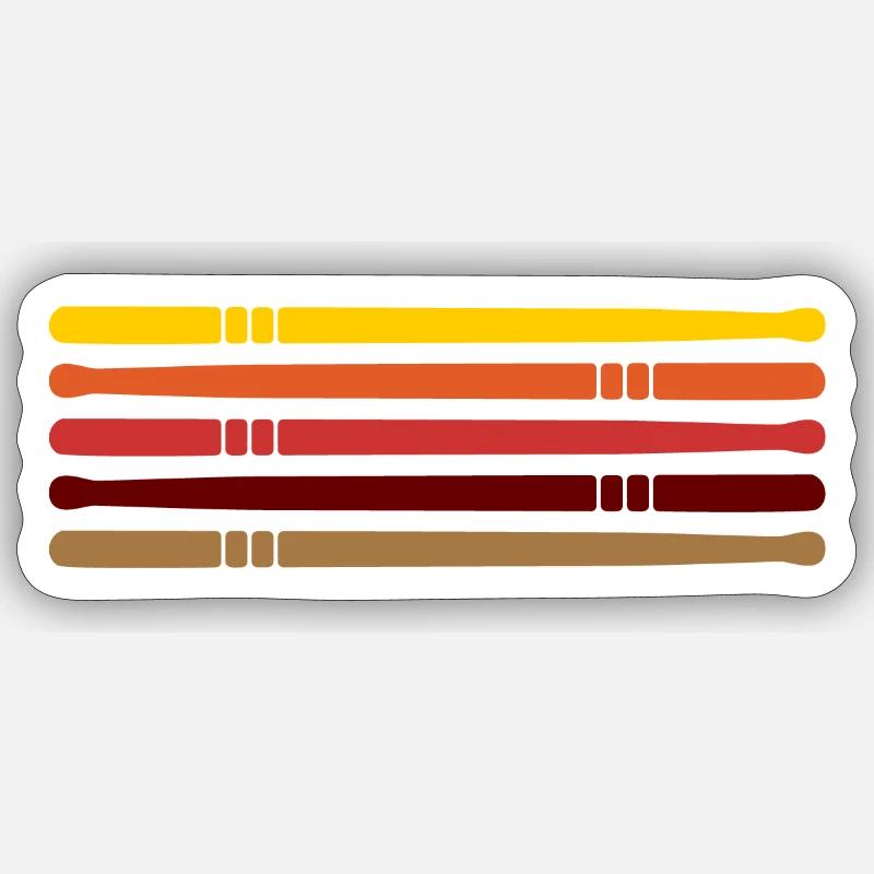 Drumsticks Drums Gift Drummer Sticker size S (10 x 10 cm)