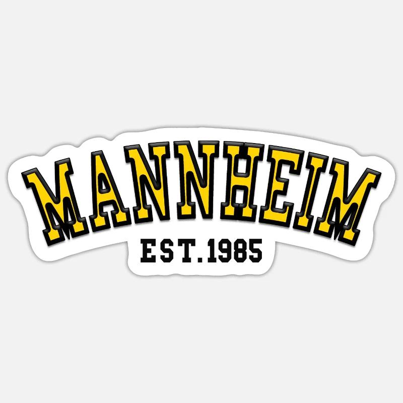 Mannheim Est 1985 - Sticker size S (10 x 10 cm) - white matte