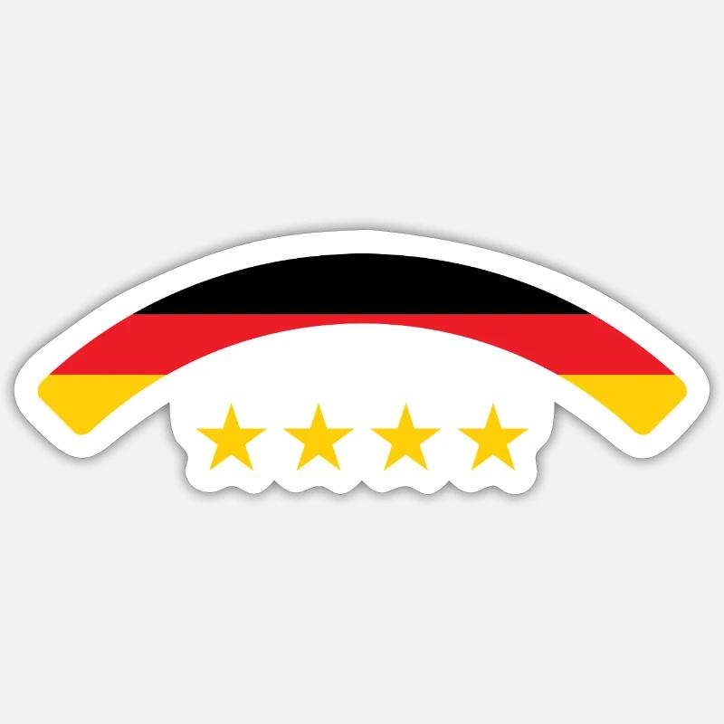 German Flag - Germany - Sticker size S (10 x 10 cm) - white matte