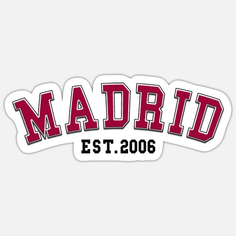 Madrid gegründet 2006 - Sticker Größe S (10 x 10 cm) - Mattweiß