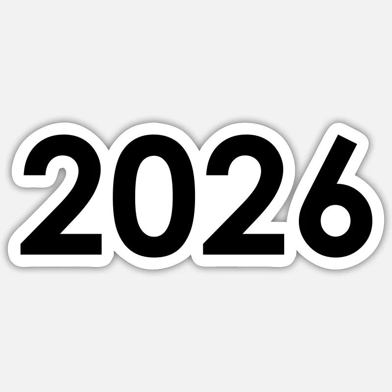 2026 - Sticker Größe S (10 x 10 cm) - Mattweiß