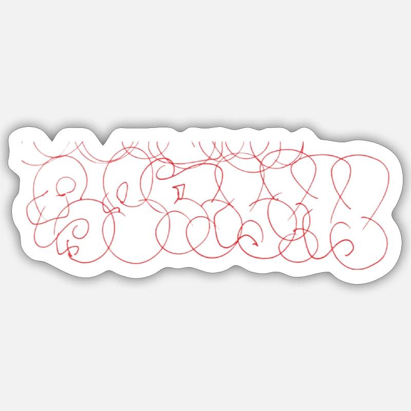 Abstract Scribble Art Berlin Souvenir Sticker size S (10 x 10 cm)