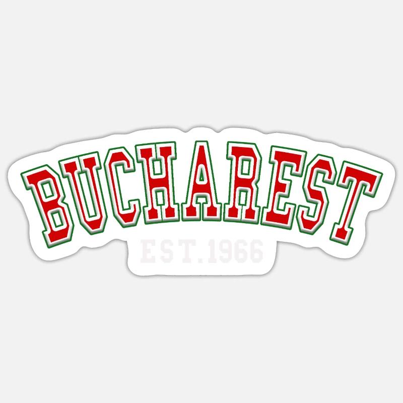 Bukarest Est. 1966 - Sticker Größe S (10 x 10 cm) - Mattweiß