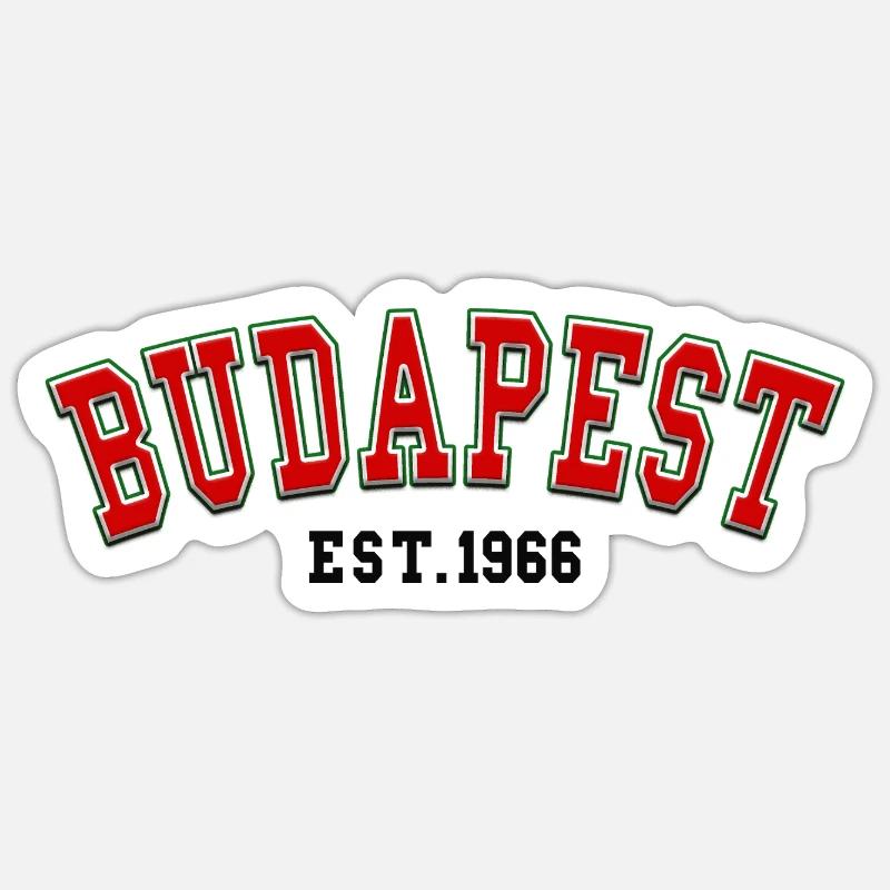 Budapest Est. 1966 - Sticker size S (10 x 10 cm) - white matte