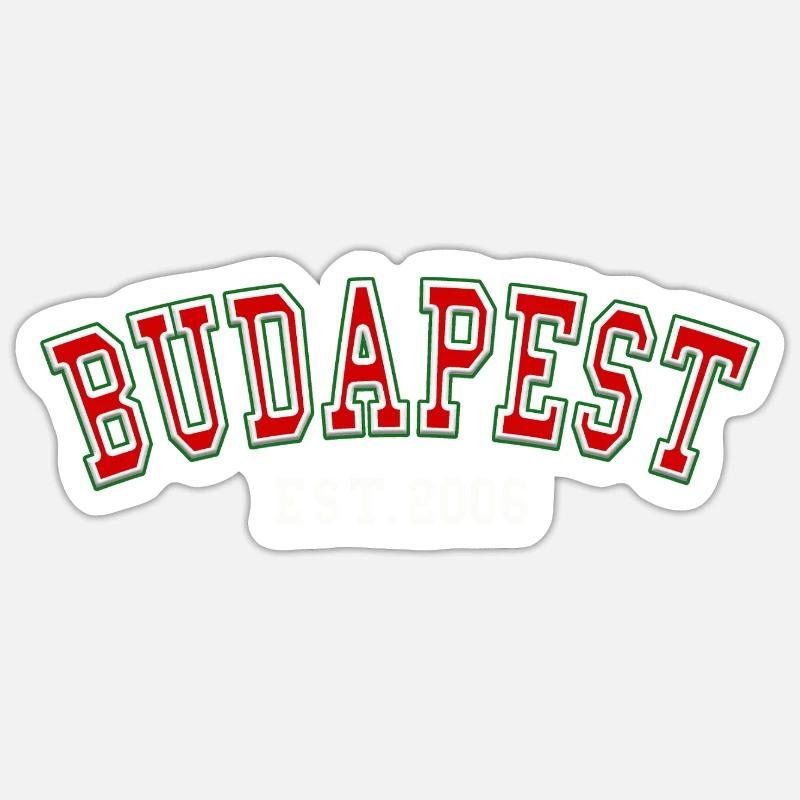 Budapest Fondée en 2006 - Sticker taille S (10 x 10 cm) - blanc mat