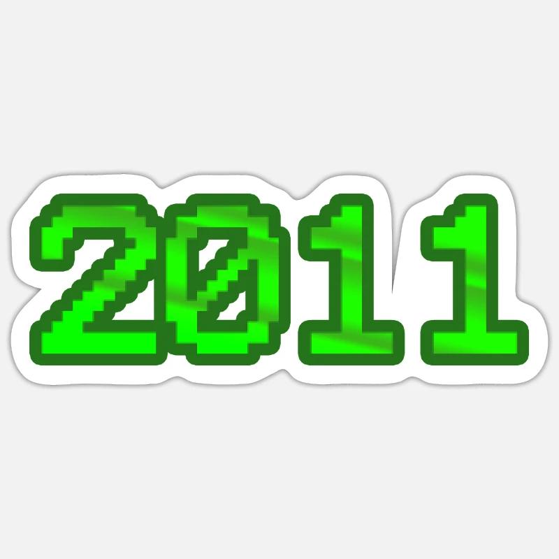 Computer 2011 - Sticker size S (10 x 10 cm) - white matte