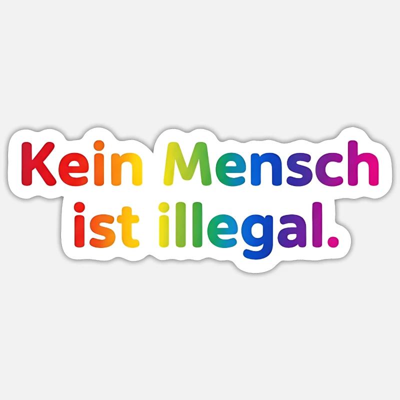 Rainbow Botschaft Kleidung Sticker Größe S (10 x 10 cm)