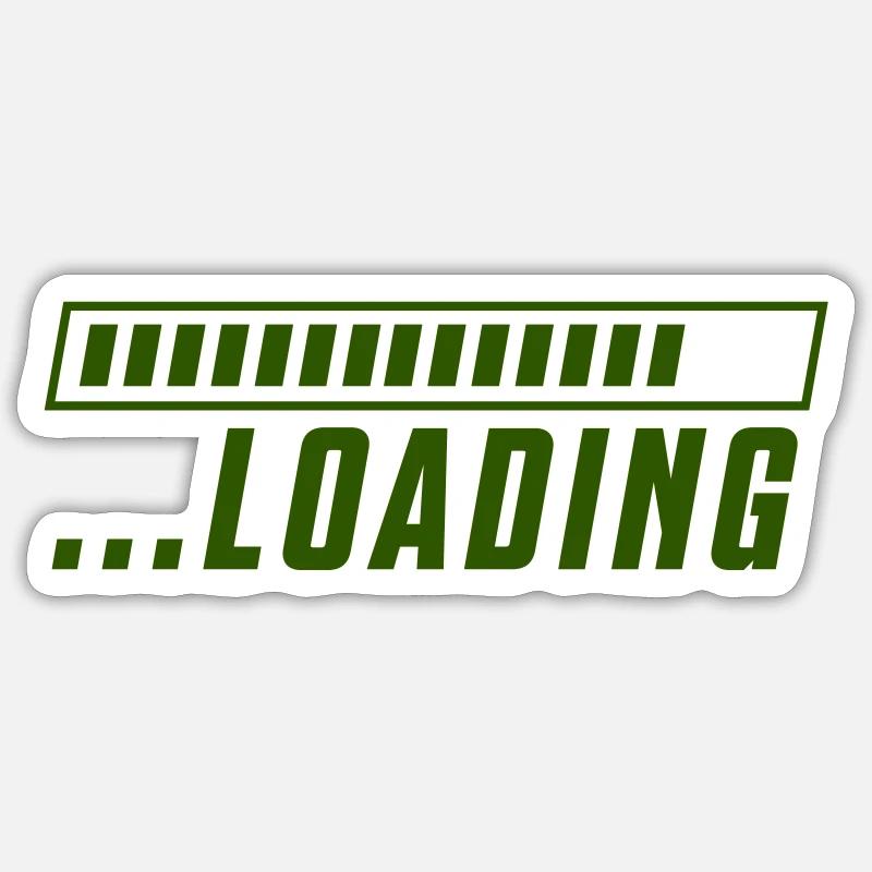 Loading - Sticker size S (10 x 10 cm) - white matte