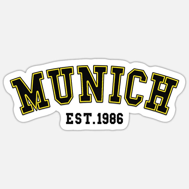 Munich Est. 1986 - Sticker size S (10 x 10 cm) - white matte