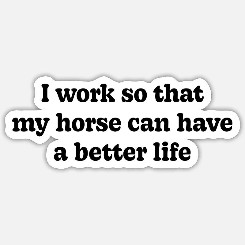 Pferd - Sticker Größe S (10 x 10 cm) - Mattweiß