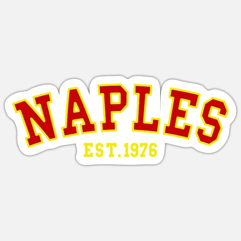 Naples Est. 1976 - Sticker size S (10 x 10 cm) - white matte