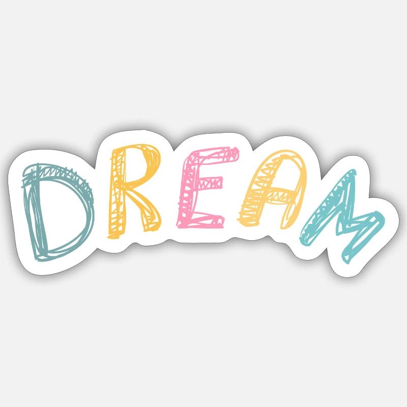 Rêve - Sticker taille S (10 x 10 cm) - blanc mat