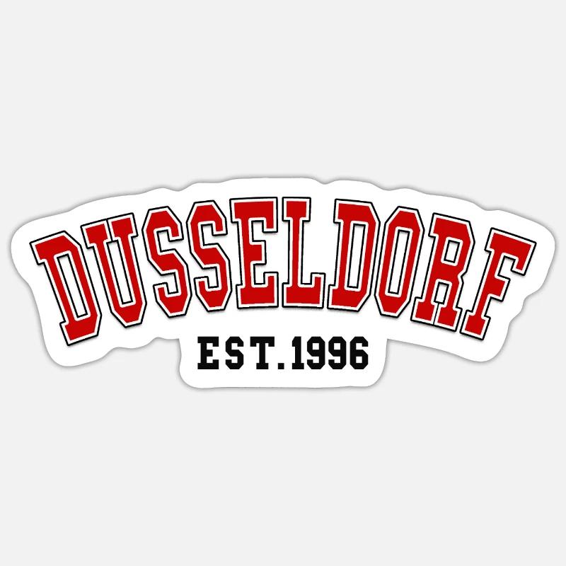 Düsseldorf gegründet 1996 - Sticker Größe S (10 x 10 cm) - Mattweiß