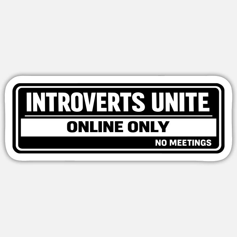 Introvertis Sticker taille S (10 x 10 cm)