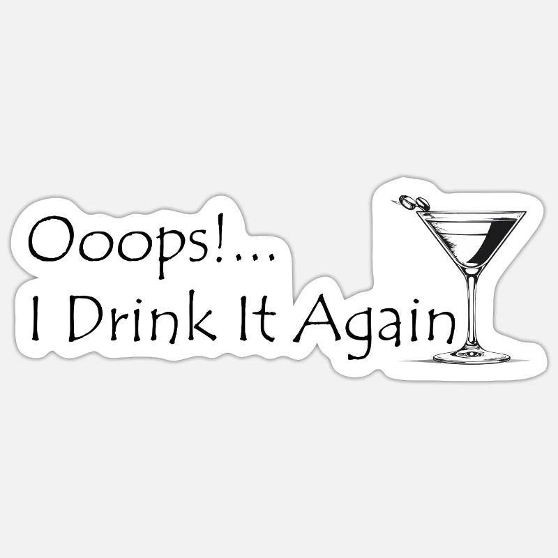 Encore un martini espresso Sticker taille S (10 x 10 cm)