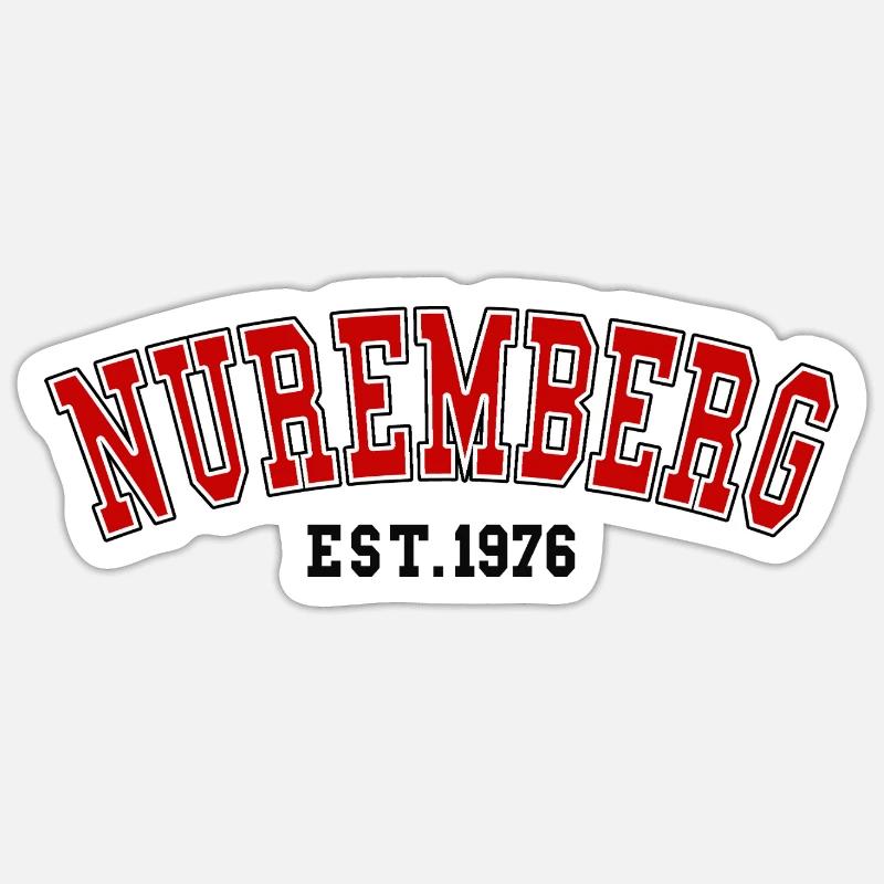 Nuremberg Est. 1976 - Sticker size S (10 x 10 cm) - white matte