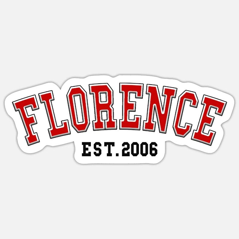 Florence Est. 2006 - Sticker size S (10 x 10 cm) - white matte