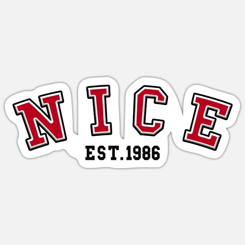 Nice Est. 1986 - Sticker size S (10 x 10 cm) - white matte